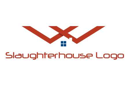 letter W  incorporated with house logo