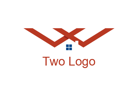 letter W  incorporated with house logo