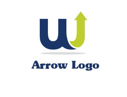letter W with arrow going up logo