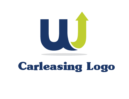 letter W with arrow going up logo
