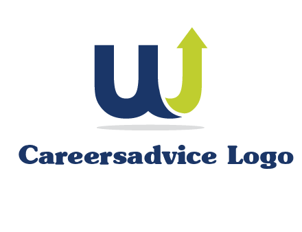 letter W with arrow going up logo