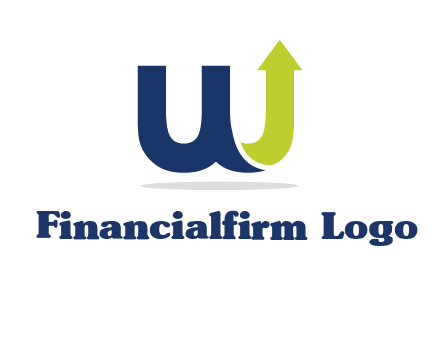letter W with arrow going up logo