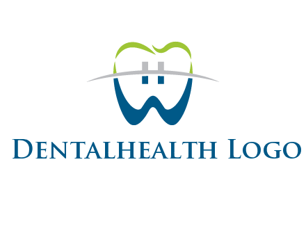 teeth made of letter w logo