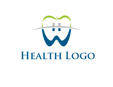 teeth made of letter w logo