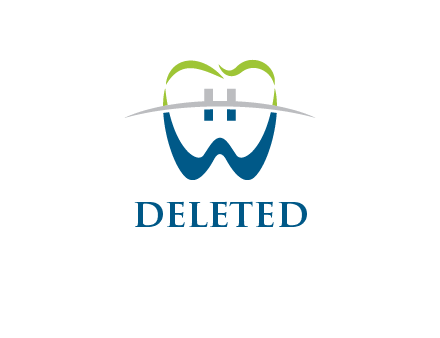 teeth made of letter w logo