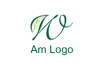 letter w incorporated with leaf logo