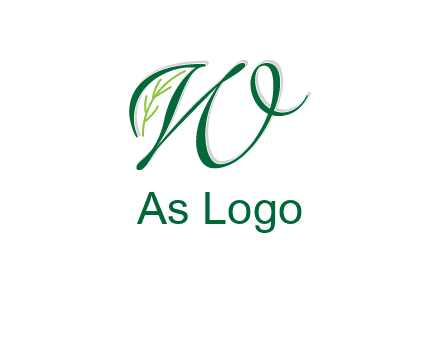 letter w incorporated with leaf logo