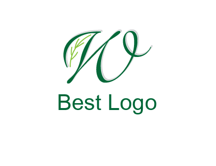 letter w incorporated with leaf logo