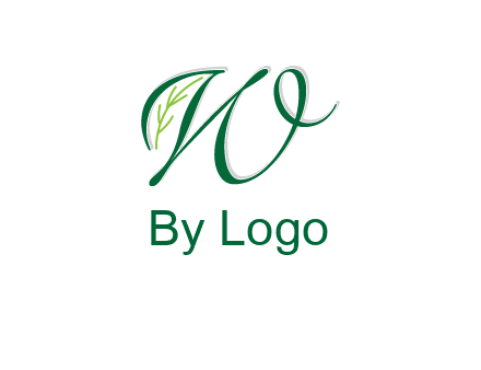letter w incorporated with leaf logo