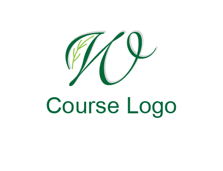 letter w incorporated with leaf logo