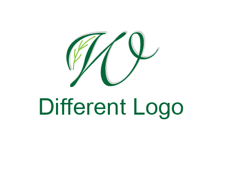 letter w incorporated with leaf logo