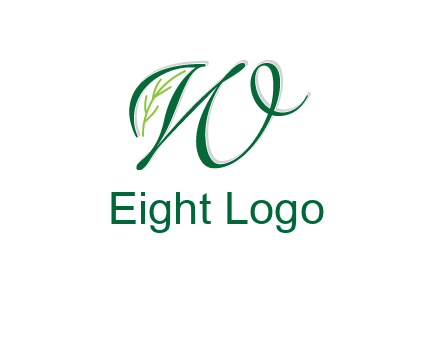letter w incorporated with leaf logo