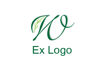 letter w incorporated with leaf logo