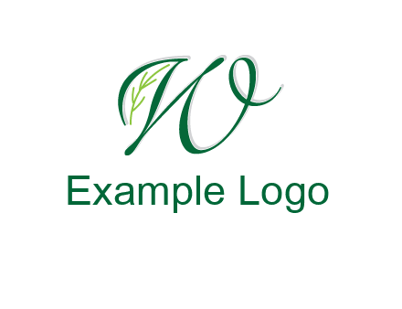 letter w incorporated with leaf logo