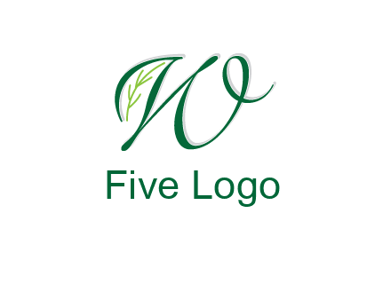 letter w incorporated with leaf logo
