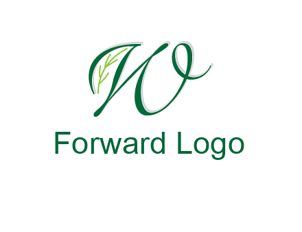 letter w incorporated with leaf logo