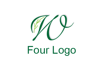 letter w incorporated with leaf logo