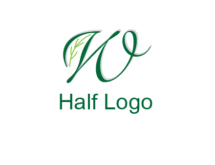 letter w incorporated with leaf logo