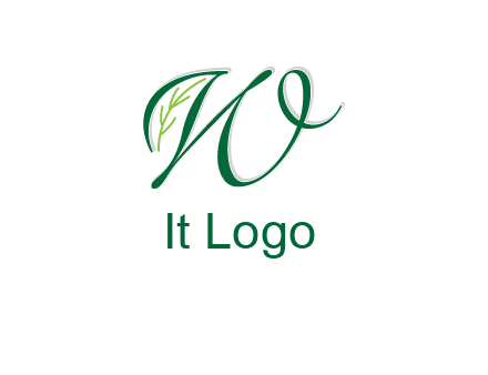 letter w incorporated with leaf logo