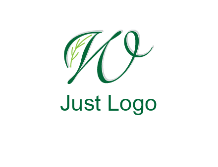 letter w incorporated with leaf logo