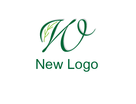 letter w incorporated with leaf logo