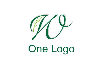 letter w incorporated with leaf logo