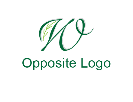 letter w incorporated with leaf logo
