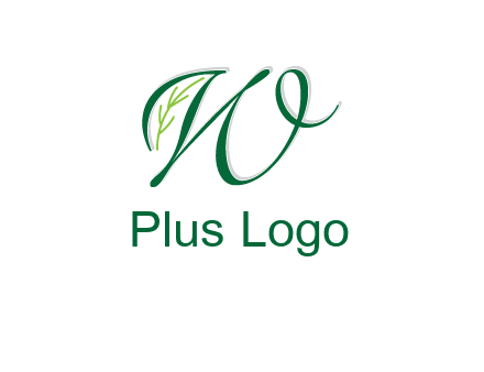 letter w incorporated with leaf logo