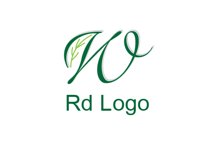 letter w incorporated with leaf logo