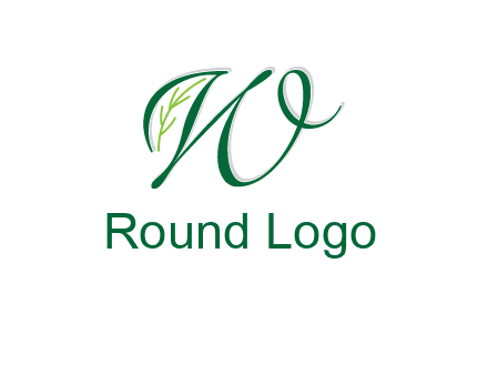 letter w incorporated with leaf logo