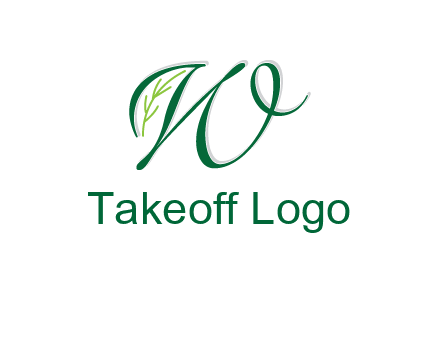 letter w incorporated with leaf logo