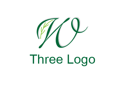 letter w incorporated with leaf logo