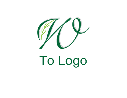letter w incorporated with leaf logo