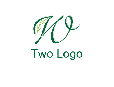 letter w incorporated with leaf logo