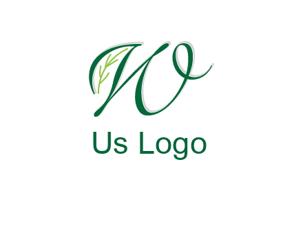 letter w incorporated with leaf logo