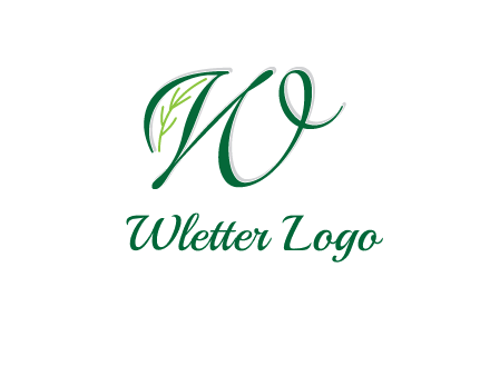 letter w incorporated with leaf logo