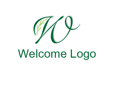 letter w incorporated with leaf logo