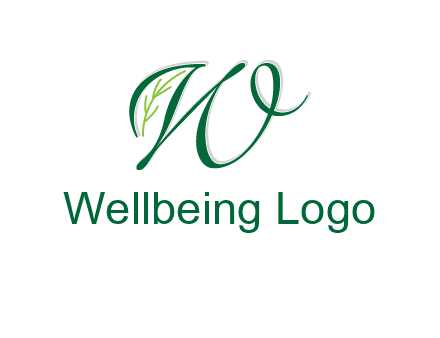 letter w incorporated with leaf logo