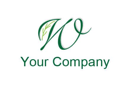letter w incorporated with leaf logo