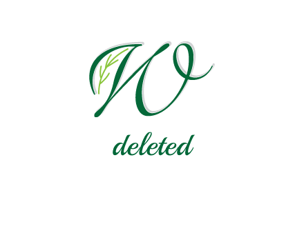 letter w incorporated with leaf logo