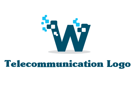 Digital letter W logo