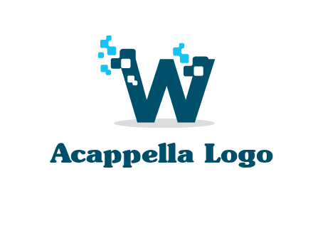 Digital letter W logo
