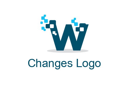 Digital letter W logo