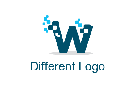 Digital letter W logo