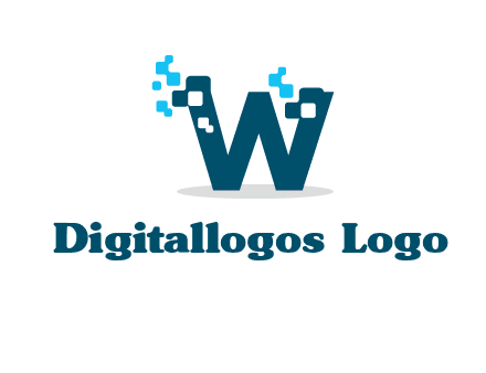 Digital letter W logo