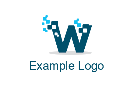 Digital letter W logo