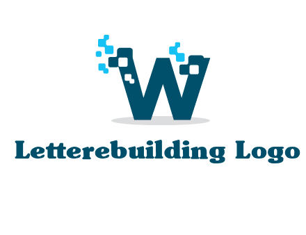 Digital letter W logo