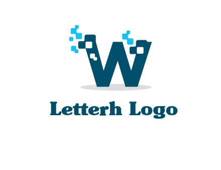 Digital letter W logo