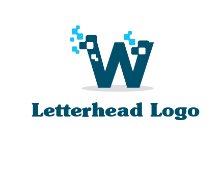 Digital letter W logo