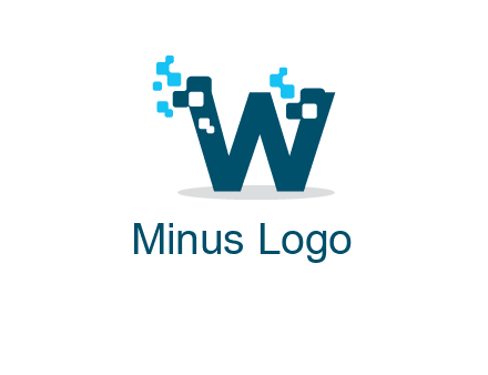 Digital letter W logo